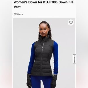 Lululemon down for it all Vest